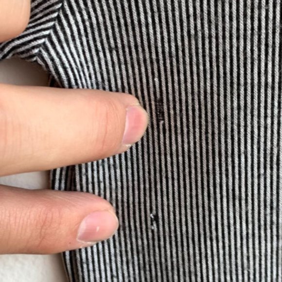 Zara Gray & Black Thin Striped Short Sleeve Shirt - Picture 7 of 8